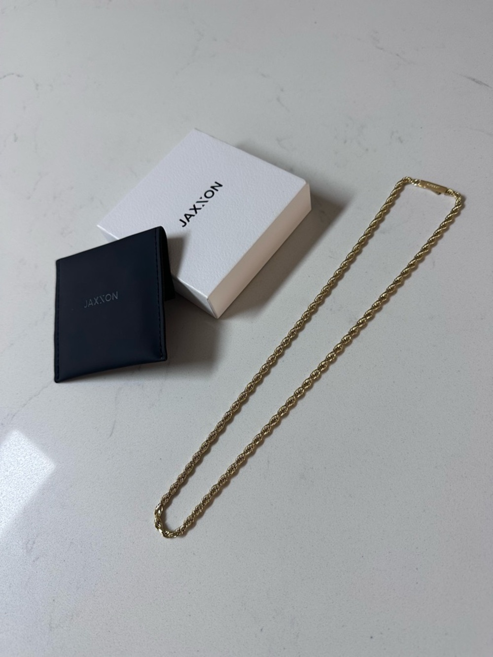 JAXXON Gold Rope Chain Necklace - Men